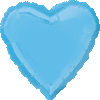 4"A Heart Blue Pastel Air-Filled Only (10 count)