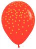 11"S Red with Gold Confetti Print (50 count)