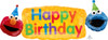 42"A Happy Birthday Sesame Street Elmo/Cookie Banner Pkg (5 count)