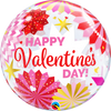22"Q Bubble Happy Valentine's Day Paper Fan Pkg (1 count)