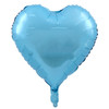9"B Heart Light Blue flat (10 count)