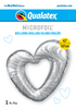 42"Q Heart Open Marble Silver Pkg (5 count)