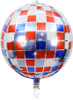 16"B Disco Ball Red/Blue Sphere flat (5 count)