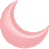 26"A Crescent Moon Pastel Pink flat (3 count)