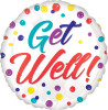 18"A Get Well Sketchy Dots flat (10 count)