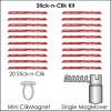 Stick-N-Clik Magnet Single Magnet MagMover (20pc Kit)