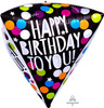 17"A  Happy Birthday Black and White Diamondz Pkg (5 count)