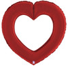 32"B Linking Heart Red Satin Pkg (5 count)