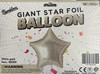 68"B Giant Star White Gold Foil Pkg (1 COUNT)