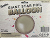 68"B Giant Round White Gold Foil Pkg (1 COUNT)