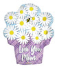 18"K Love You Mom Daisies Shape Pkg (10 COUNT)