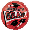 18"A Congrats Grad True To Your Schoo Red flat (10 count)