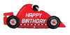 43"S Happy Birthday Racing  Car Pkg (5 count)