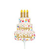 14"S Happy Birthday Satin Cake Air-Fill Only (10 count)