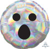 18"A Iridescent Ghost Face Halloween Pkg (5 count)