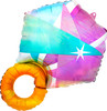 27"A Iridescent Wedding Ring Holographic flat (5 count)
