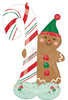 51"A Airloonz Christmas Gingerbread Man Candy Cane Pkg (1 count)
