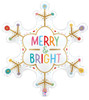 31"S SnowFlake Merry and Bright Pkg (5 count)