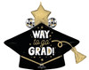 33"A Way To Go Grad Cap Pkg (5 count)
