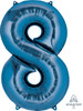 34"A Blue 8 Pkg (1 count)