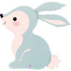 31"S Woodland Bunny Blue Pkg (5 count)
