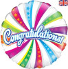 18"O Congratulations Rainbow Pkg (1 count)
