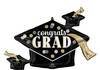 35"A Congrats Grad Cap Timeless flat (5 COUNT)