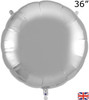 36"O Round Silver Pkg (5 count)