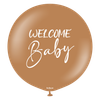 36"K Welcome Baby Caramel Brown w. White (1 count)