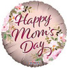 18"C Happy Mom's Day White Flowers flat (10 count)