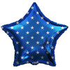 18"C Star Deco Blue w. Stars flat (10 count)