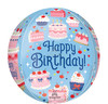 16"A Happy Birthday Cherries on Top Orbz Pkg (5 count)