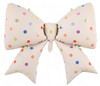 39"B Bow Cream with Multi Dots flat (5 COUNT)