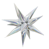 40"B Exploding Star Silver Lazer flat (1 COUNT)