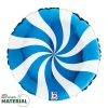 18"S Candy Swirl White and Blue Pkg (5 COUNT)