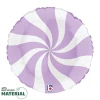 18"S Candy Swirl White and Matte Lilac Pkg (5 COUNT)