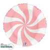 18"S Candy Swirl White and Matte Pink Pkg (5 COUNT)