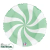 18"S Candy Swirl White and Matte Green Pkg (5 COUNT)