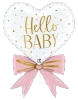 30"S Hello Baby Pink Bow Pkg (5 count)