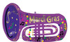 25"A Mardi Gras Melody Horn flat (5 count)