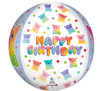 16"A Happy Birthday Gummy Bear Orbz Pkg (5 count)