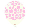 12"K Safari Giraffe Dior Baby Retro White with Pink  (25 count)