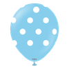 12"K Polka Dot Light Blue with White (25 count)