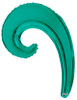 14"C Kurly Wave Turquoise Green flat (10 count)