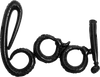 35"B Boo Black Script Air-Fill Pkg (5 COUNT)