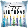 18"C Happy Birthday Candles Square flat (10 count)