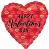 18"A Happy Valentine's Day Kisses flat (10 count)