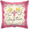 18"C Baptism Pink Cute Angels flat (10 Count)