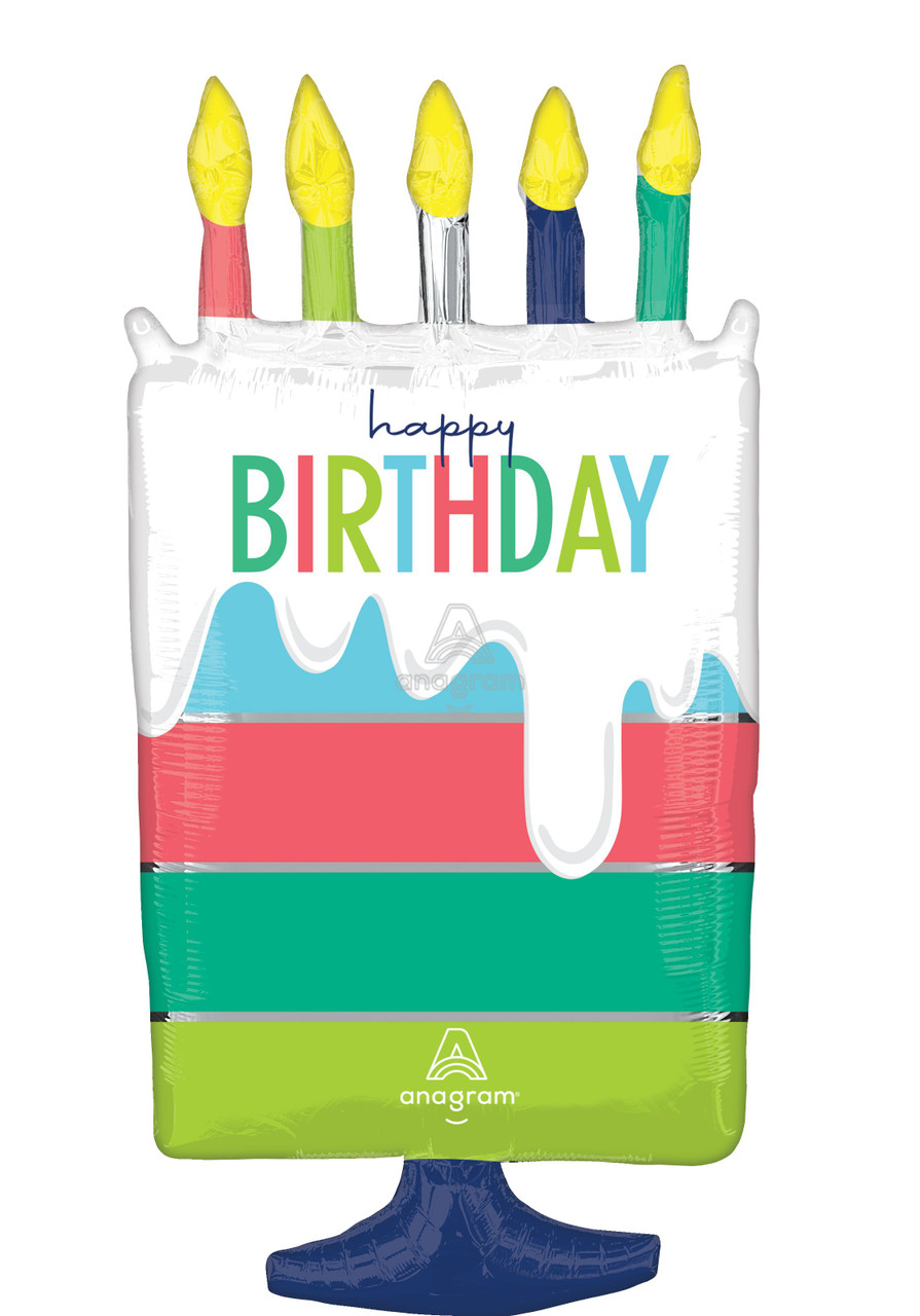 Neutral Acrylic Balloon Printed Happy Birthday Cake Topper, Packaging Type:  Packet at Rs 10/piece in Rajkot