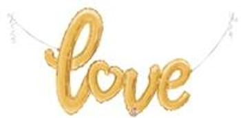 47"S Script Love Gold Pkg (1 count)